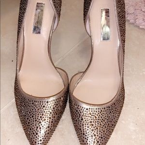 Gold sparkley heels